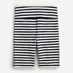 Blue and White Striped Biker Shorts - XS